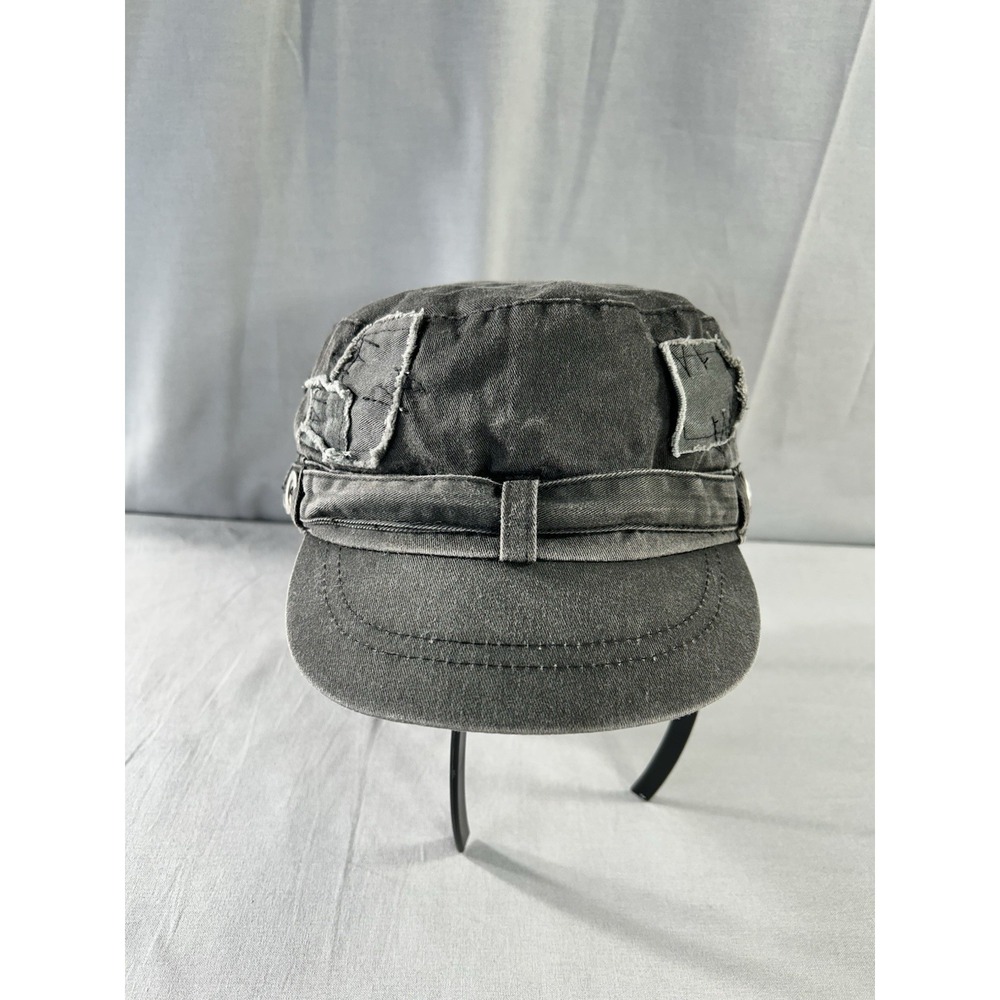 Target distressed dark gray cotton OSFM military cadet cap MCR Grunge Military